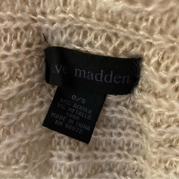Steve Madden Knit Infinity Scarf Beige Metallic OS - Picture 2 of 4